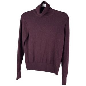 Frank and Oak Burgundy Merino Wool Long Sleeve  Sweater womens Size Large